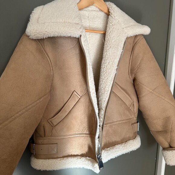 Mango Women's Tan and Cream Coat - Picture 3 of 8
